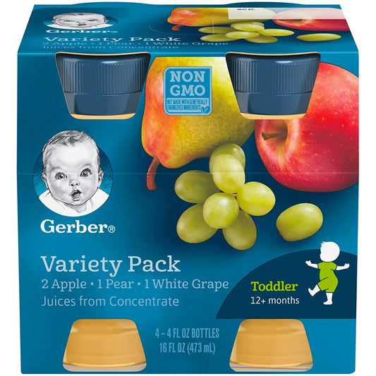 Gerber Juice Fruit 2 Apple, 1 Pear, 1 White Grape Juices From Concentrate Variety 16 Fl Oz (Pack Of 3)