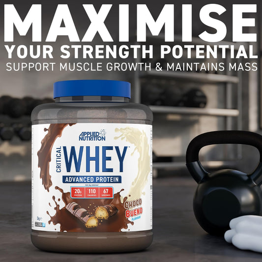 Applied Nutrition Critical Whey Protein Powder 2Kg - High Protein Powder, Protein Milkshake, Muscle Building Supplement With Bcaas & Glutamine (2Kg - 67 Servings) (Banana Milkshake)