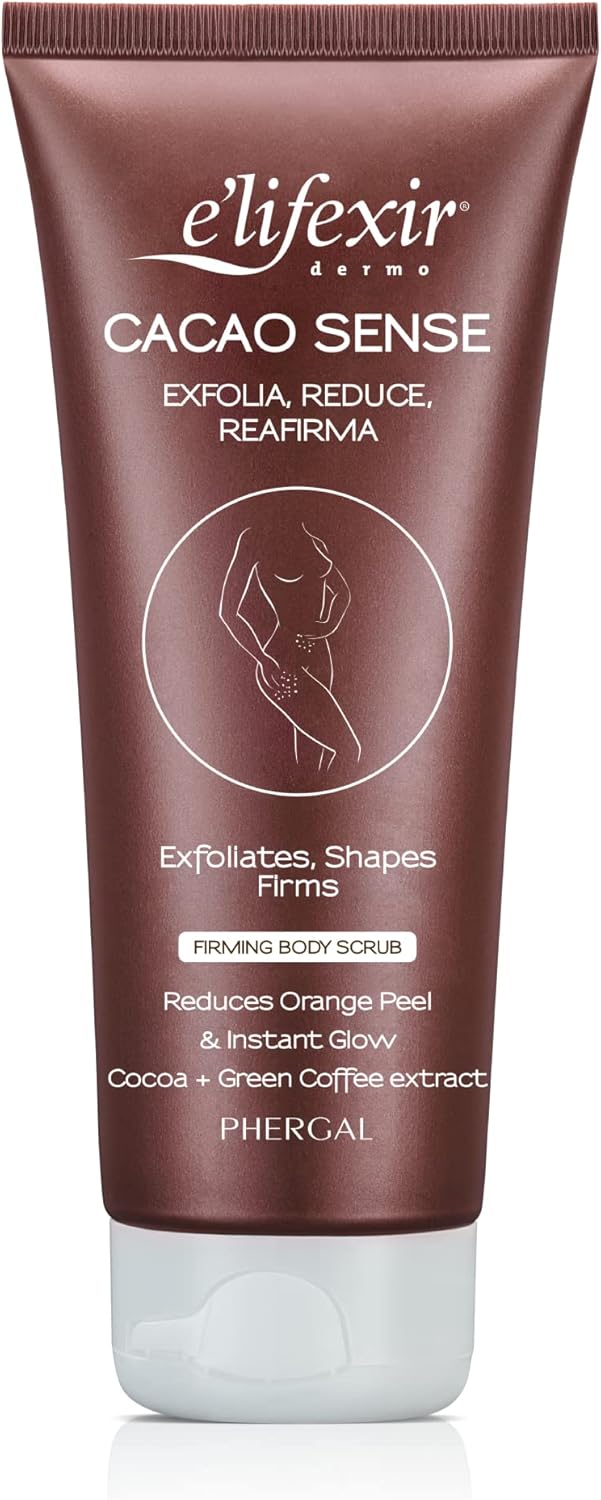 E'Lifexir Cocoa Sense, Body Scrub, Slimming And Firming, Improves Brightness & Smooth, Reduce Fat, Soothes And Moisturizes The Skin ( 200Ml)