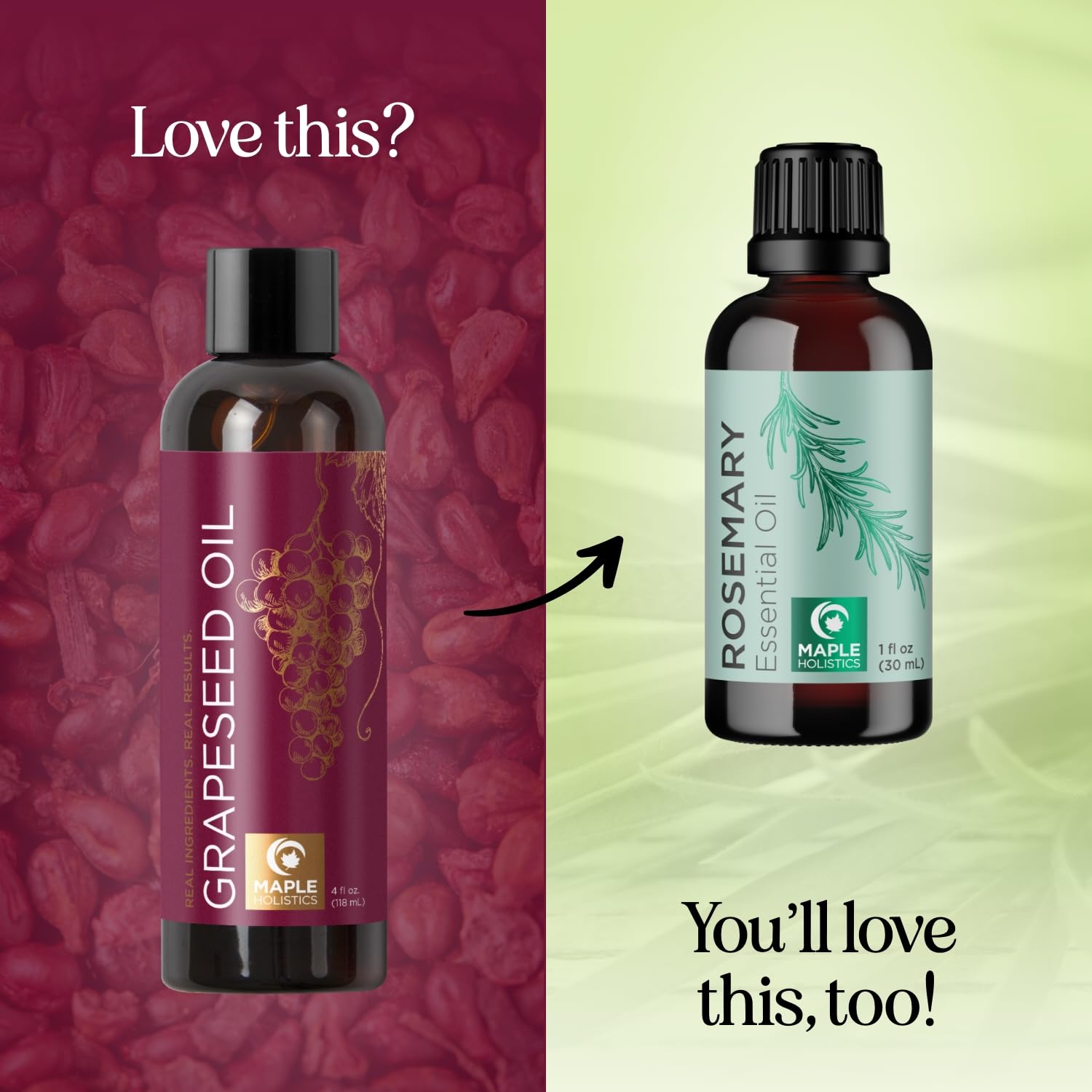 Pure Grapeseed Oil for Skin Care - Cold Pressed Grape Seed Oil Liquid for Skin with Moisturizing Carrier Oil for Essential Oils Mixing - Natural Vitamin E Anti Aging Body Oil for Dry Skin and Hair : Beauty & Personal Care