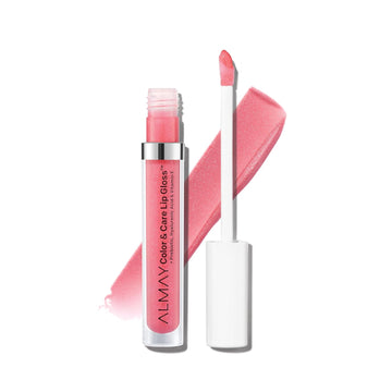 Almay Hydrating Lip Gloss, Soft Natural Colors, Prebiotic Complex, Hyaluronic Filling-Sphere Technology, 100 Pink Twilight, 0.1 Fl Oz