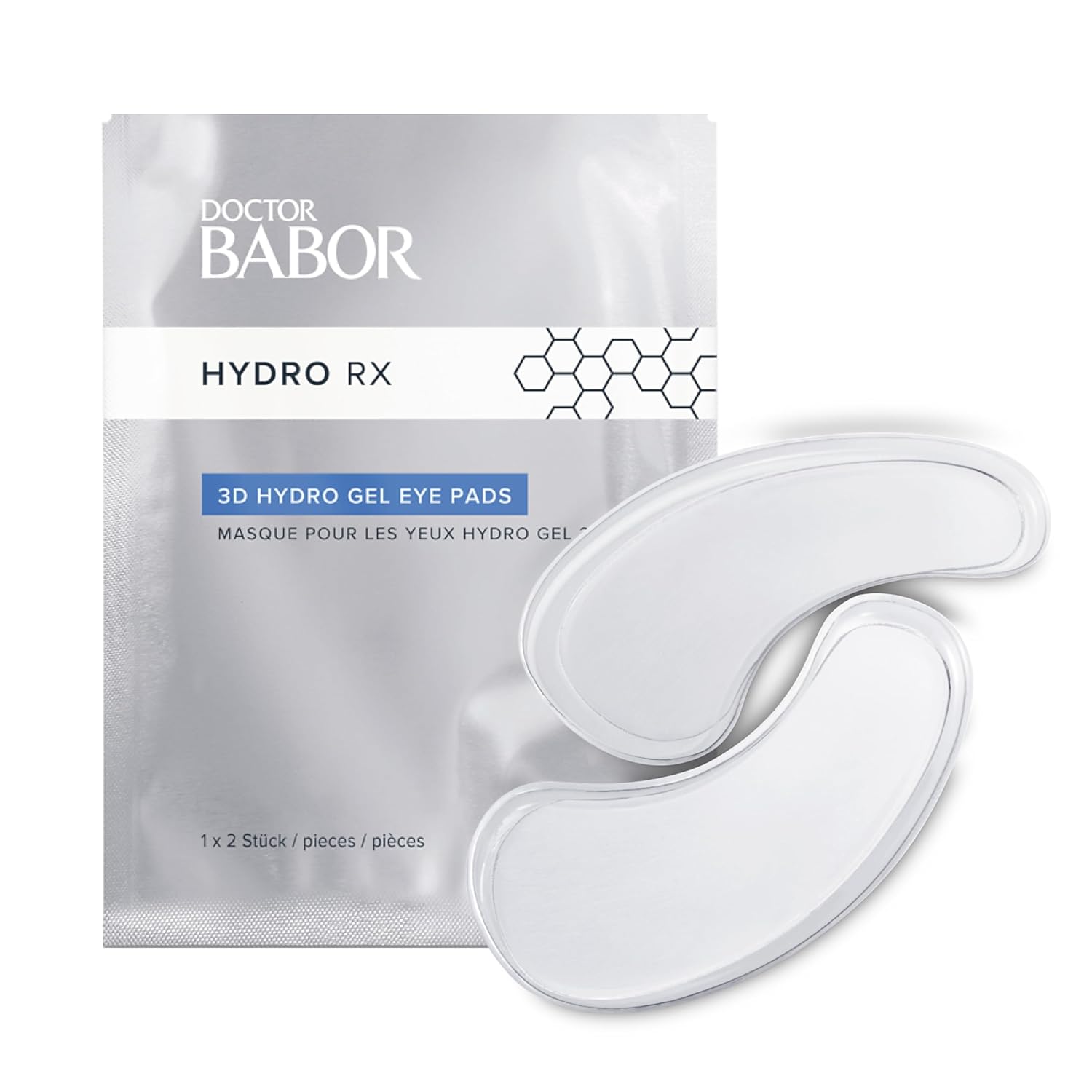 Babor Doctor Hydrorx 3D Gel Eye Pads, Hyaluronic Acid Eye Treatment, Soothes And Moisturizes Under Eye Area To Combat Wrinkles And Fine Lines, Vegan