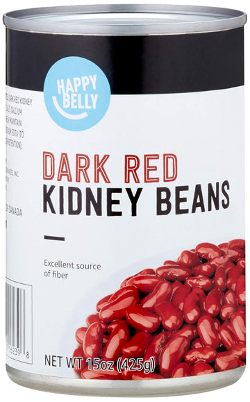 Amazon Brand - Happy Belly Dark Red Kidney Beans, 15 Ounce (Pack Of 1)