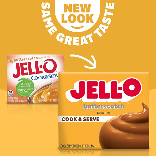 Jell-O Cook & Serve Butterscotch Pudding & Pie Filling Mix (3.5 Oz Box)