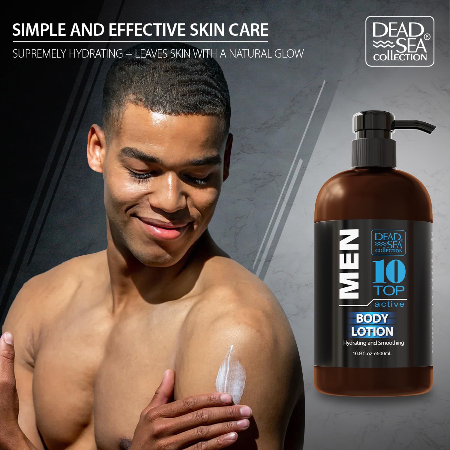 Dead Sea Collection Top 10 Men'S Body Lotion – Sandalwood Oil And Dead Sea Minerals - Maximum Hydration Nourishing Moisturizing Lotion For Men - 16.9 Fl Oz Bottle : Beauty & Personal Care