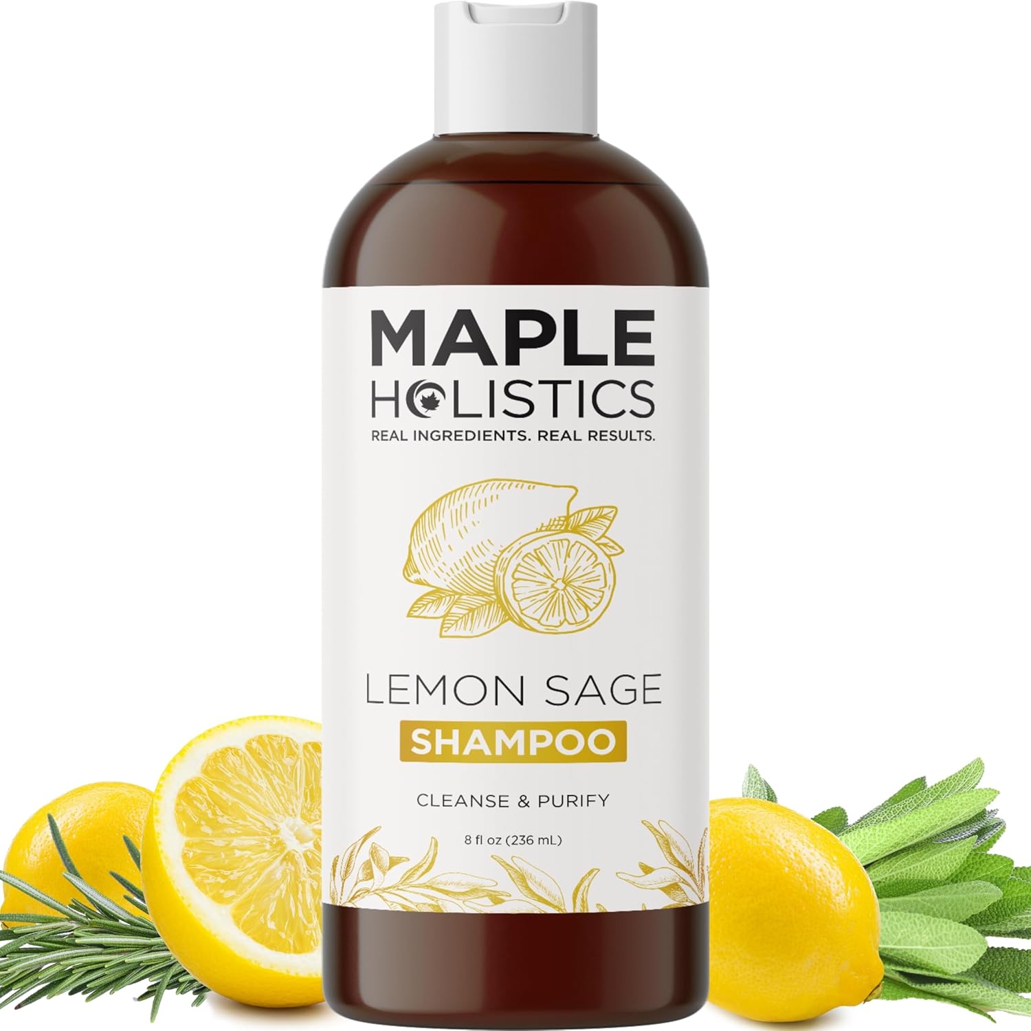 Sulfate Free Clarifying Shampoo For Oily Hair And Buildup - Lemon Sage Formula With Rosemary Essential Oil For Deep Cleansing And Scalp Care