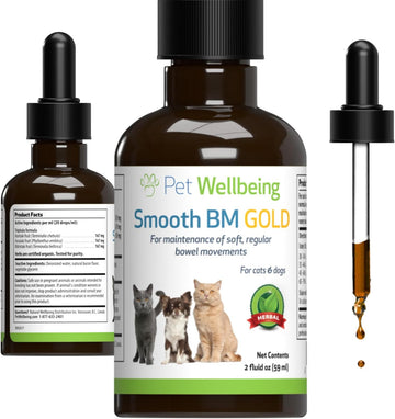 Pet Wellbeing Smooth Bm Gold For Dogs - Vet-Formulated - Gentle Constipation Relief For Canines - Natural Herbal Supplement 2 Oz (59 Ml)