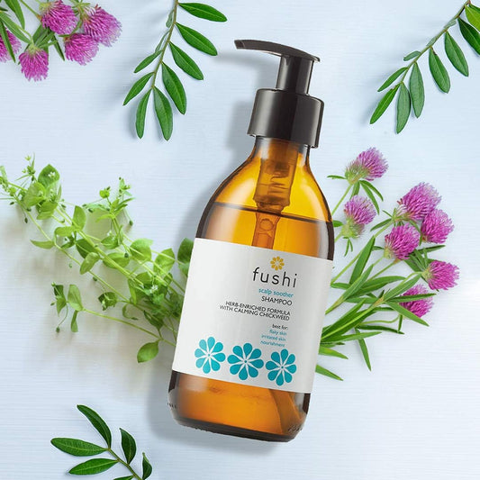 Fushi Scalp Soother Herbal Shampoo | Refillable Zero Waste Glass Bottle 230Ml