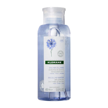 Klorane - Micellar Water With Organically Farmed Cornflower - Cleanser, Makeup Remover, & Toner - For Sensitive Skin - Free of Parabens, Fragrance, & Alcohol - 13.5 fl. oz