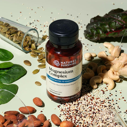 Nature'S Sunshine Magnesium Complex - High Potency Magnesium Supplement For Muscle Function, Energy Production, & Reduction Of Tiredness And Fatigue - 50 Servings (100 Capsules)