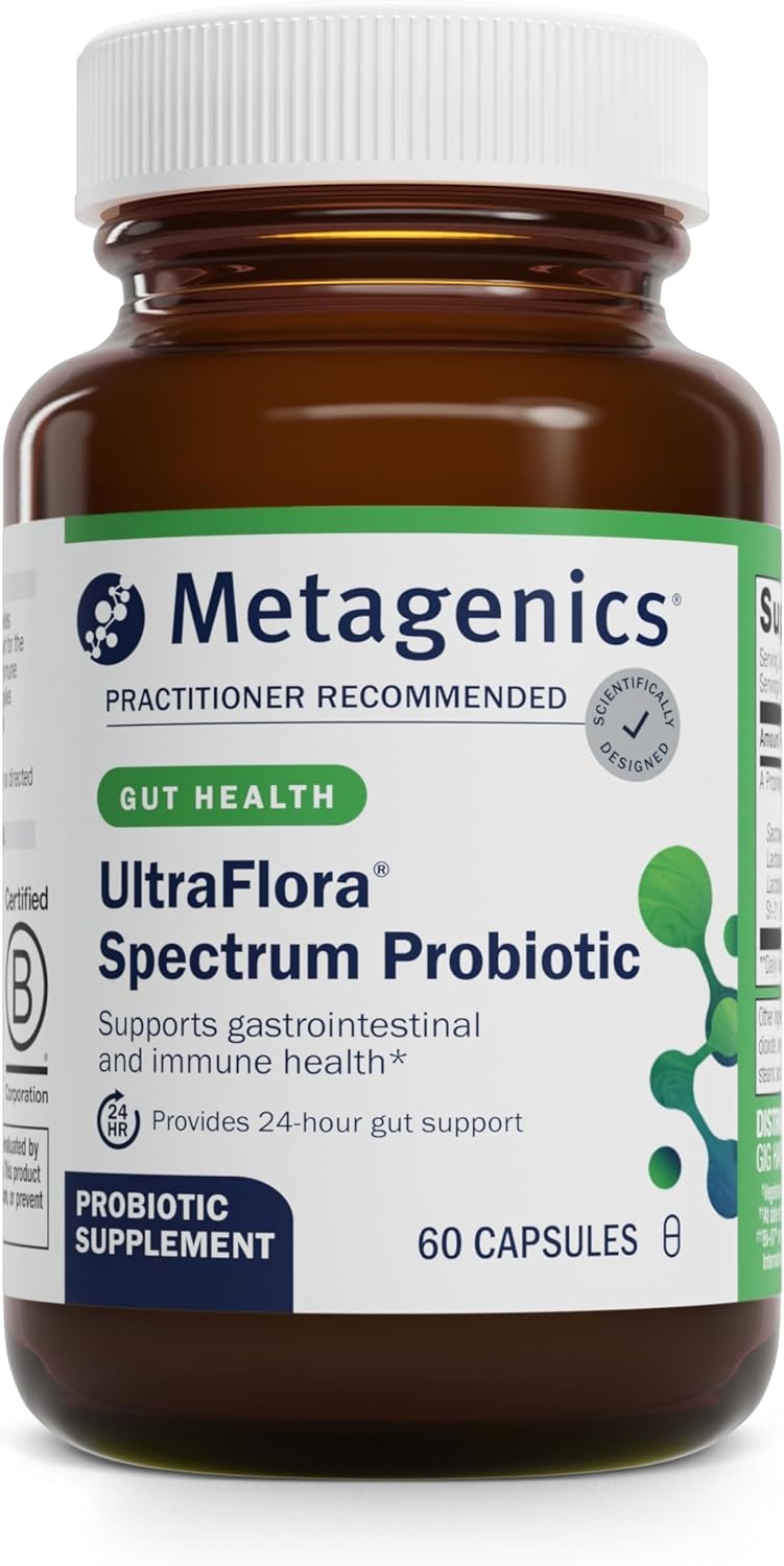 Metagenics Ultraflora Spectrum Probiotic - Digestive & Immune Health Supplement* - Daily Probiotic - Non-Gmo & Gluten-Free - 60 Capsules