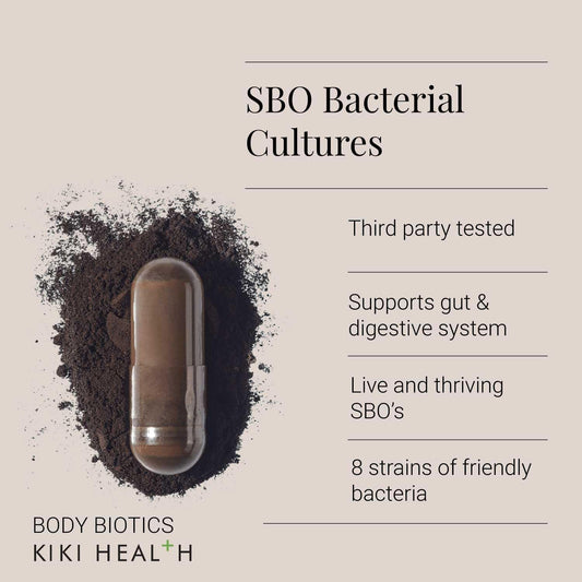 Kiki Health Body Biotics For Men & Women | Probiotics Supplement | Strengthens Digestive & Gut Health | Reduces Bloating | Dietary Probiotics For Colon & Immune Health | Promotes Wellness (120 Count)