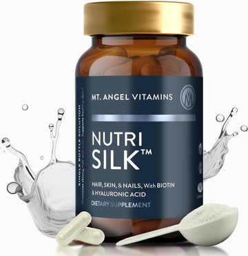 Mt. Angel Vitamins: Nutrisilk Capsules. Promotes Healthy Hair & Skin, Boost Collagen, B Vitamins, 60 Capsules