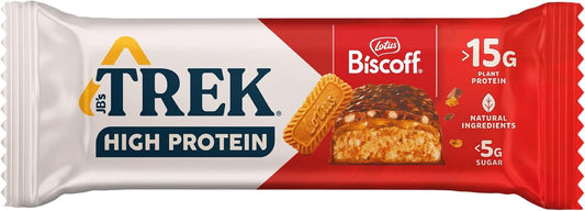 Jb'S Trek High Protein Biscoff Bar - Plant-Based Protein - High Fibre - 12 X 55G