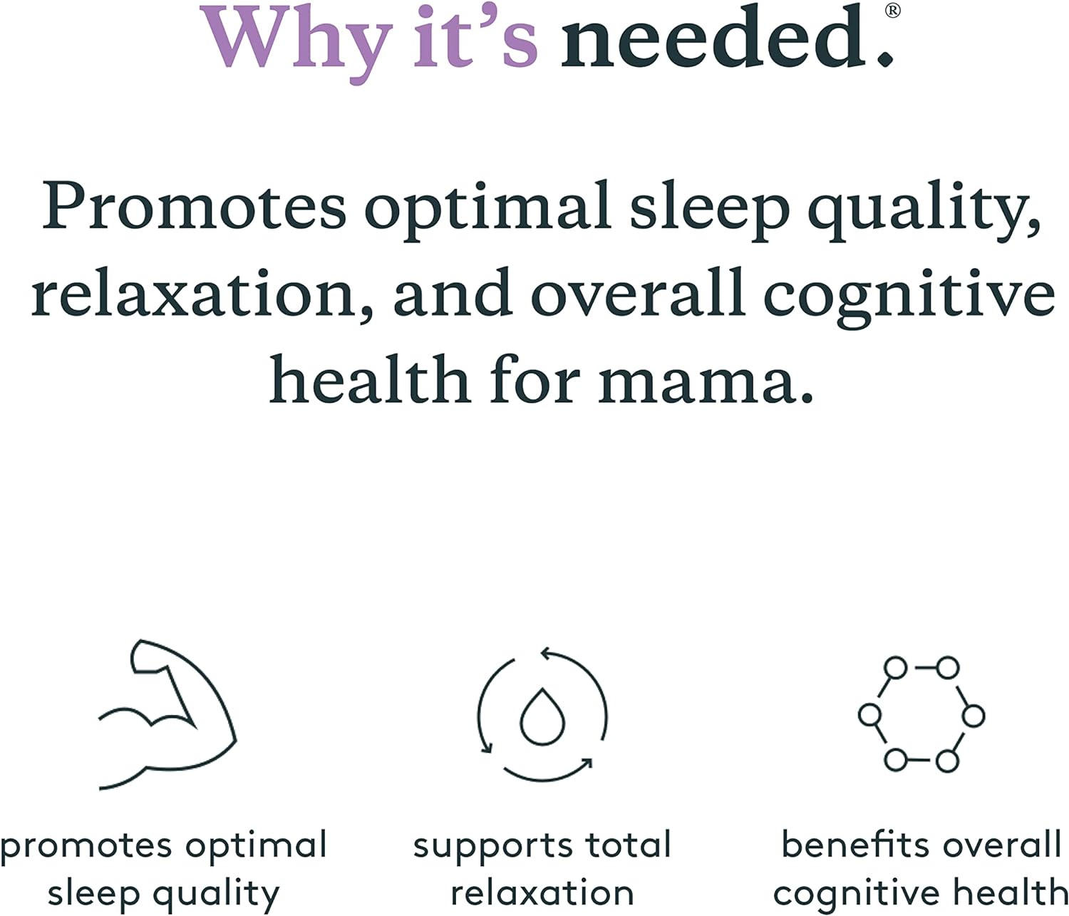 Needed. Sleep + Relaxation Support | Pregnancy Safe Sleep Product, Stress Reduction, L-Theanine, L-Glycine, Chamomile Flower Extract, Magnesium : Health & Household