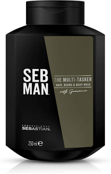Sebastian Man The Multitasker Hair Beard & Body Wash 250Ml - 3 In 1 Shampoo