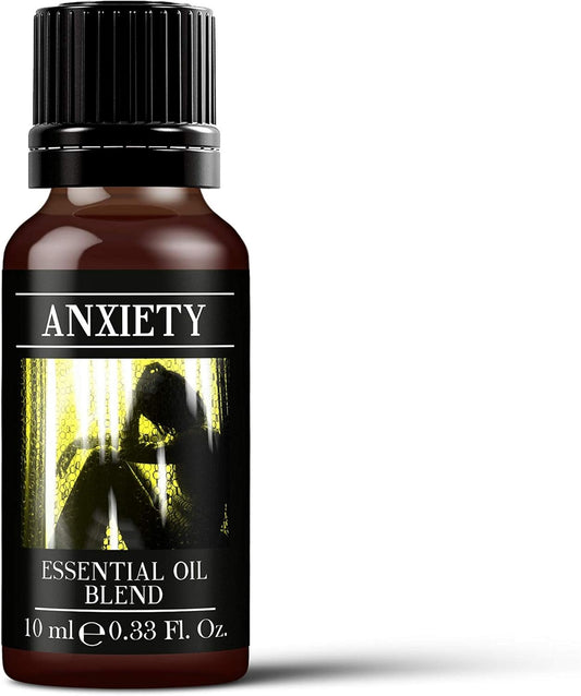 Mystix London | Anxiety Pure & Natural Essential Oil Blend 10Ml - For Diffusers, Aromatherapy & Massage Blends | Perfect As A Gift | Vegan, Gmo Free