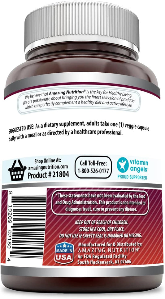 Amazing Formulas Quercetin 500mg Veggie Capsules Supplement | Non-GMO | Gluten Free | Supports Overall Health & Well Being (240 Count)