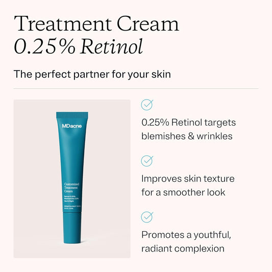 Mdacne – Retinol 0.25% And Niacinamide 2% Cream, Reduces Blemishes And Improves Skin Texture Without Irritation