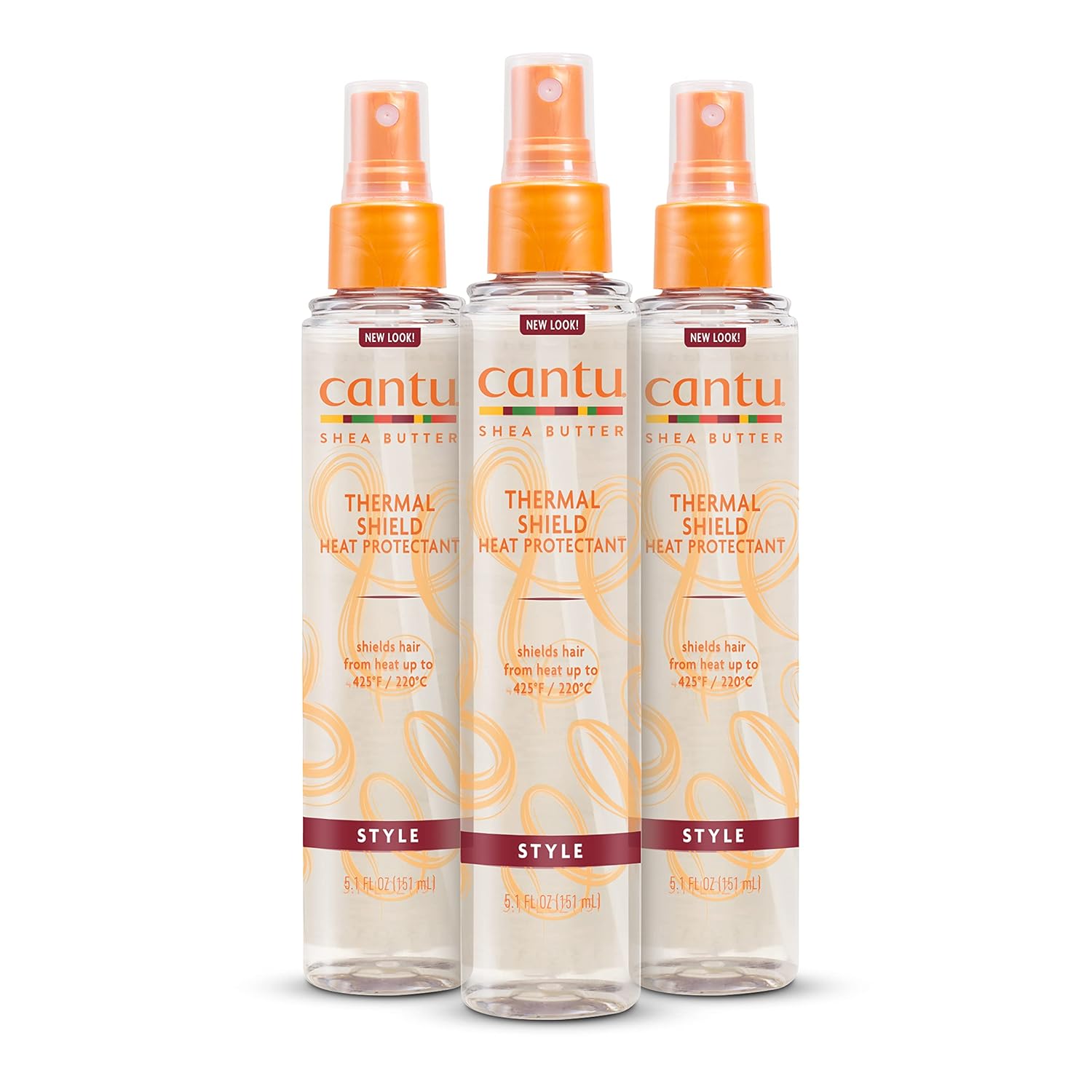 Cantu Thermal Shield Heat Protectant With Shea Butter, 5.1 Fl Oz (Pack Of 3) (Packaging May Vary)