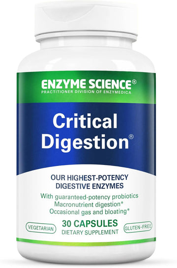 Critical Digestion - Digestive Enzymes For Women And For Men With Probiotics - High Potency Support For Digestion - Digestive Health – Enzimas Digestivas Y Probioticos - 90 Capsules