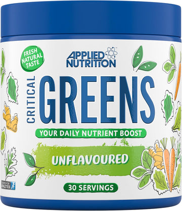 Applied Nutrition Critical Greens - Super Greens Powder, Boost Your Immune System With Superfood Nutrients, Vegan (150G - 30 Servings) (Lemon & Lime)