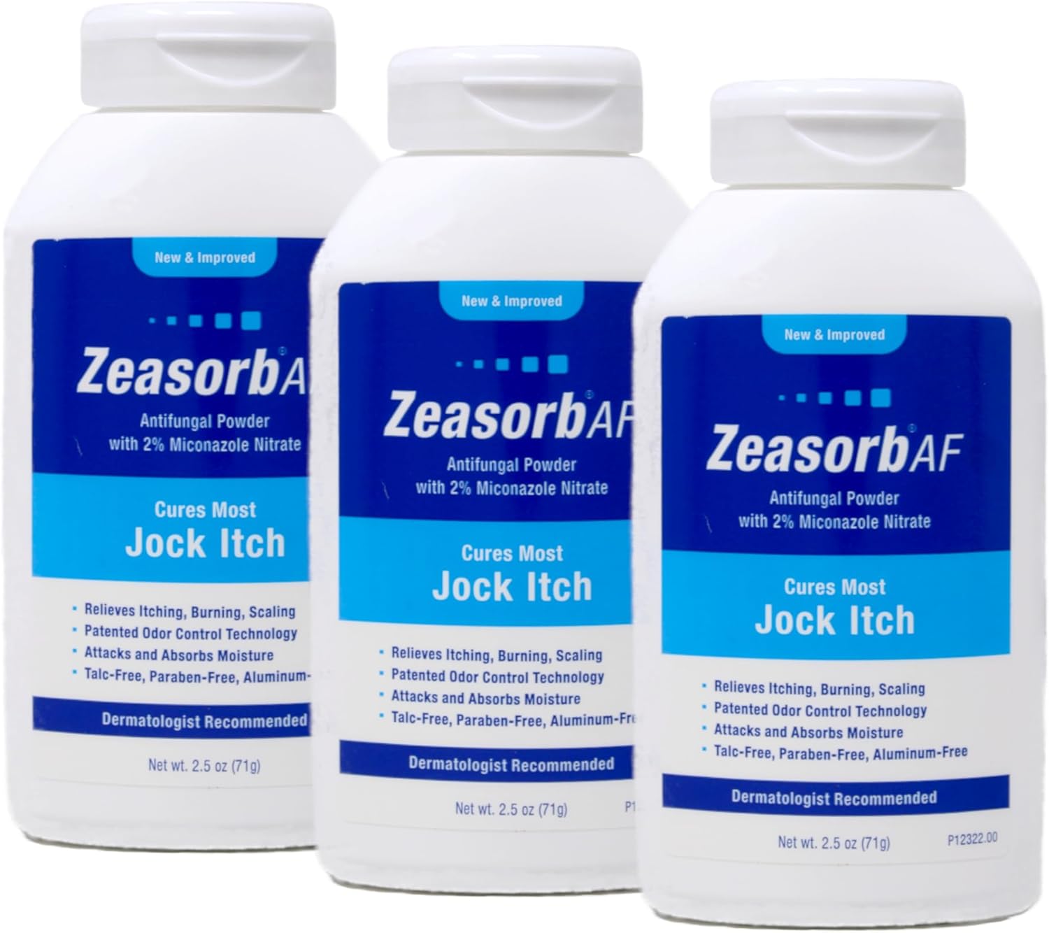 Zeasorb Antifungal Treatment Powder, Jock Itch 2.5 Oz (3 Pack) : Health & Household