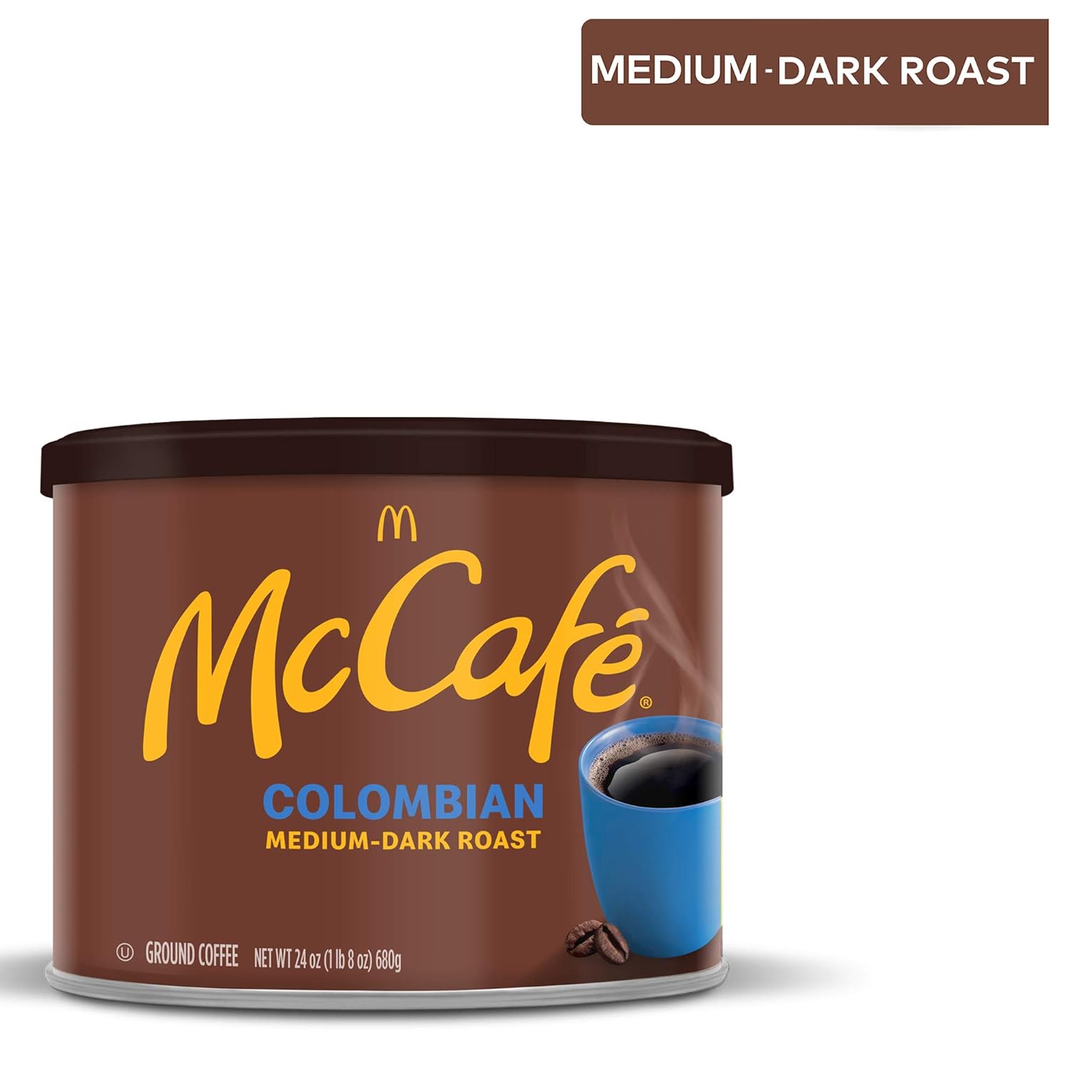 McCafe Colombian, Medium-Dark Roast Ground Coffee, 24 oz Canister : Everything Else