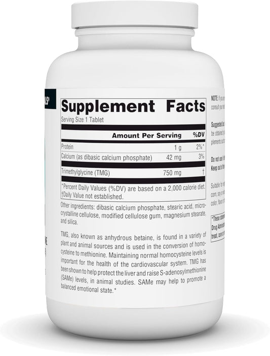 Source Naturals Tmg 750Mg Trimethylglycine (Anhydrous Betaine) - 240 Tablets
