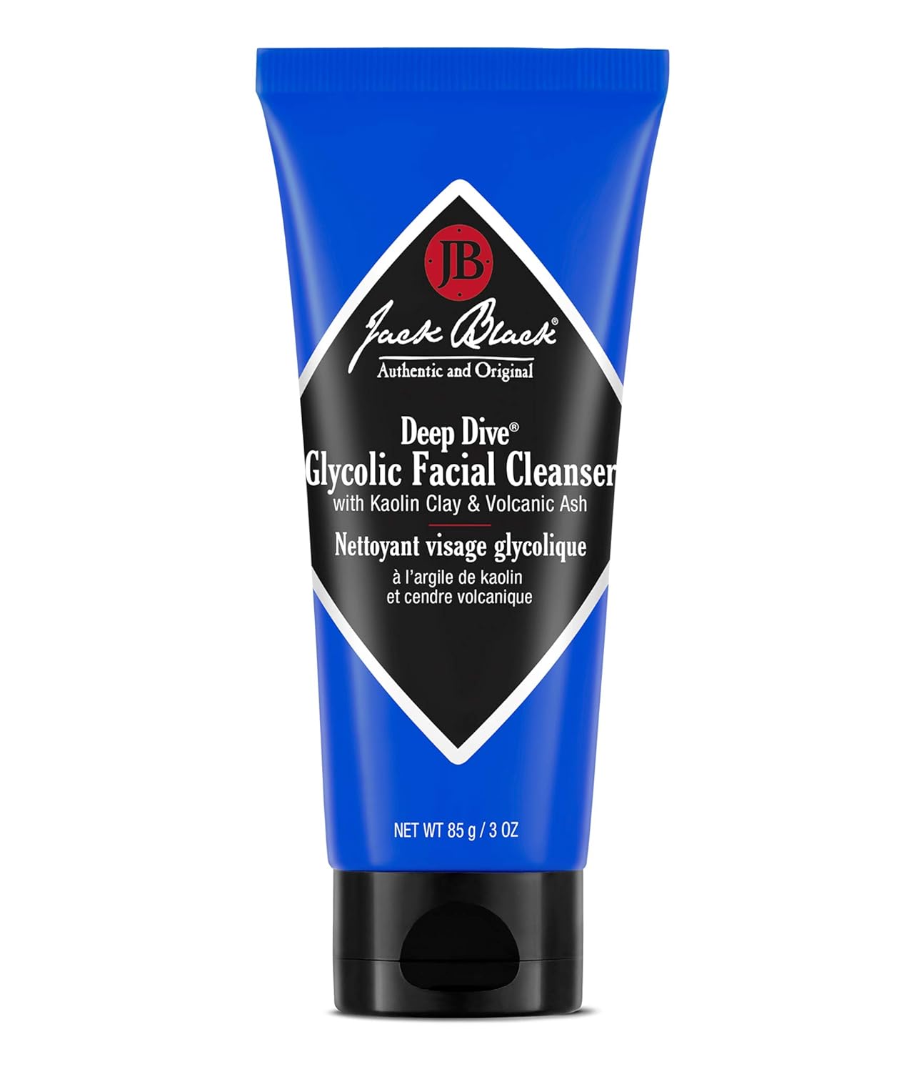 Jack Black - Deep Dive Glycolic Facial Cleanser, 3, 5 And 10 Fl Oz – Clay-Based Cleanser, Purescience Formula, Facial Cleanser And Mask, Recommended For Normal, Dry, Or Oily Skin, Glycolic Acid