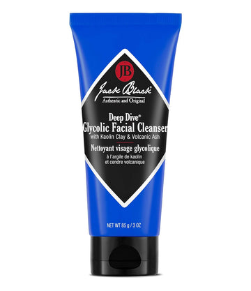 Jack Black - Deep Dive Glycolic Facial Cleanser, 3, 5 And 10 Fl Oz – Clay-Based Cleanser, Purescience Formula, Facial Cleanser And Mask, Recommended For Normal, Dry, Or Oily Skin, Glycolic Acid