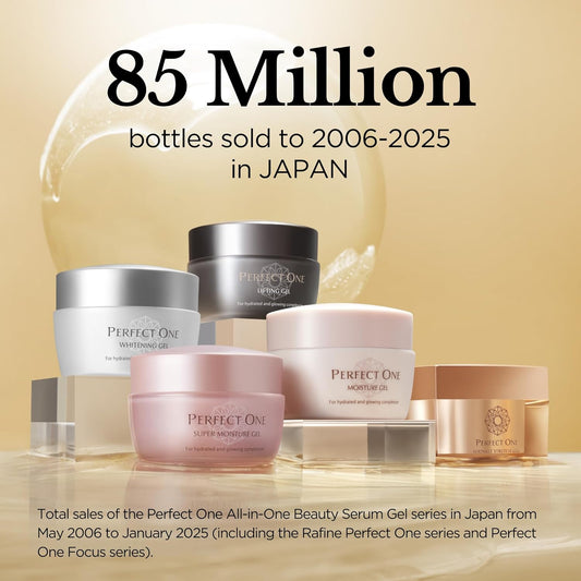 Perfect One Super Moisture Gel: All-In-One Japanese Skincare With Collagen & Hyaluronic Acid, Replaces Serum, Moisturizer, Eye Cream, Primer & Mask, For Men & Women, 1.76 Oz (50 G)