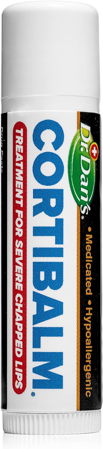 Dr. Dan's Cortibalm - 1 Pack - for Dry Cracked Lips - Healing Lip Balm for Severely Chapped Lips - Designed for Men, Women and Children : Lip Glosses : Health & Household