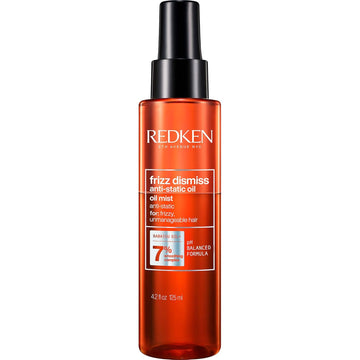 Redken Frizz Dismiss Anti-Static Oil Mist | For All Hair Types | Tames Flyaways & Unwanted Static | With Babassu Oil | Sulfate Free