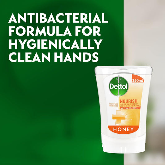 Dettol No-Touch Refill Hand Wash 250 Ml - Honey Nourishing, Pack Of 5