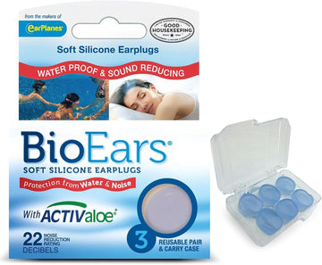 Bioears Soft Silicone Earplugs Multi Pack (1 Pack (3 Pairs))