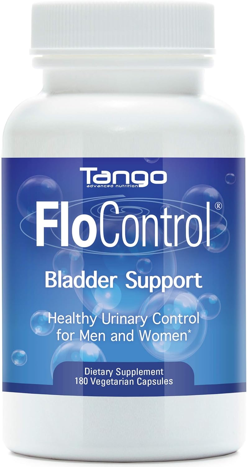 Tango FloControl Natural Bladder Support Supplement Promotes Healthy Bladder Control and Comfort (180 Vegetarian Capsules)
