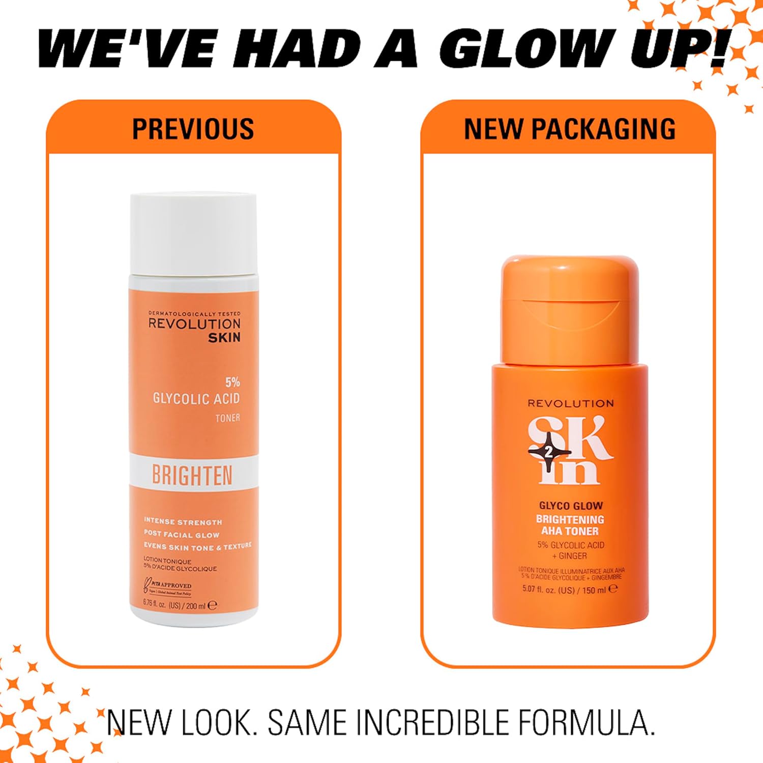 Revolution Skin, Glyco Glow 5% Glycolic Acid & Ginger Brightening AHA Toner, Facial Toner for Radiant Complexion, Vegan & Cruelty-Free, 150ml : Amazon.co.uk: Beauty