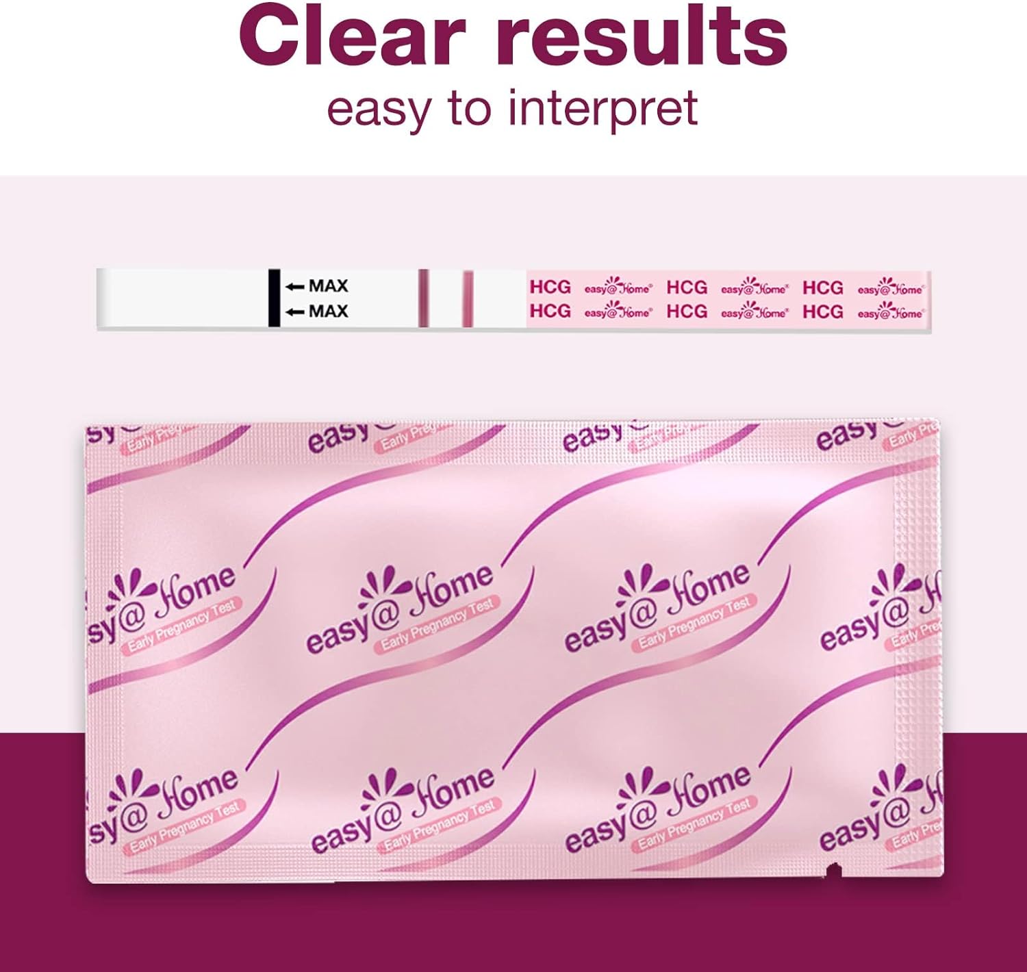 Easy@Home Pregnancy Test Strips Kit, Powered by Premom Ovulation Predictor iOS and Android APP, 20 HCG Tests : Health & Household