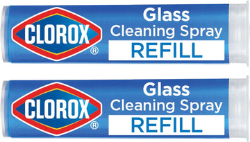 Clorox Glass Cleaner Refill Cartridge For Glass Cleaner Reusable Spray Bottle Two Refill Cartridges Ounces, Household Essentials, Package May Vary, 2 Piece Set, 0.66 Fl Oz