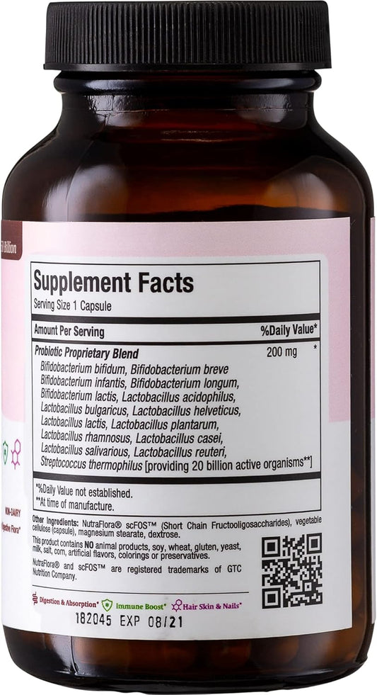 Maxi Health Probiotics For Digestive Health And Gut – 15 Strains, 20 Billion Cfu Active Organisms - Probiotics For Men And Women – Daily Probiotic For Digestive Support, 60 Capsules