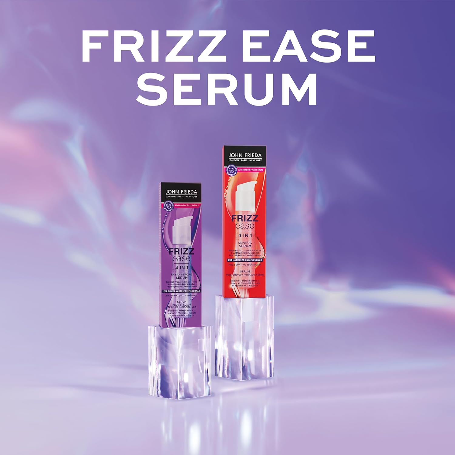 John Frieda 4-in-1 Original Serum - Contents: 50 ml - Hair type: normal to thick - from the Frizz Ease Series - Tames frizz - Protects against heat and humidity : Amazon.co.uk: Beauty