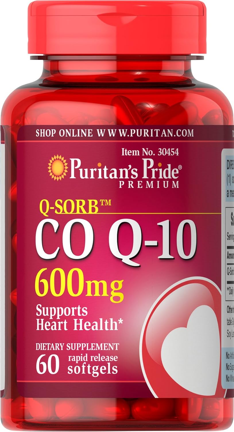 Puritan'S Pride Q-Sorb Coq10 600Mg, Supports Heart Health,60 Rapid Release Softgels