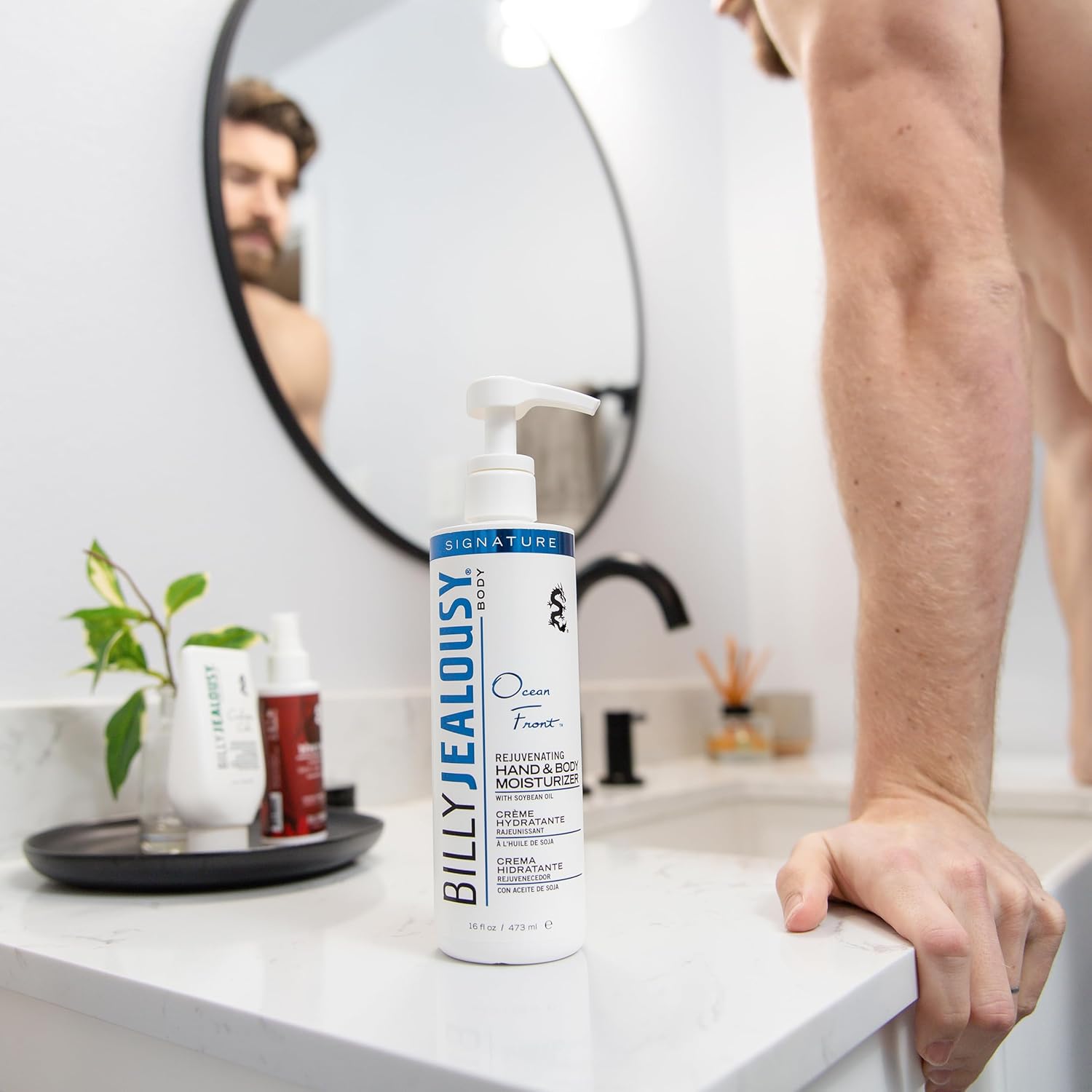 Billy Jealousy Ocean Front Hand & Body Moisturizer For Soft Nourished Skin Ideal For All Skin Types, Non-Greasy Body Lotion With Vitamin E & Soybean Oil, 16 Fl Oz : Beauty & Personal Care