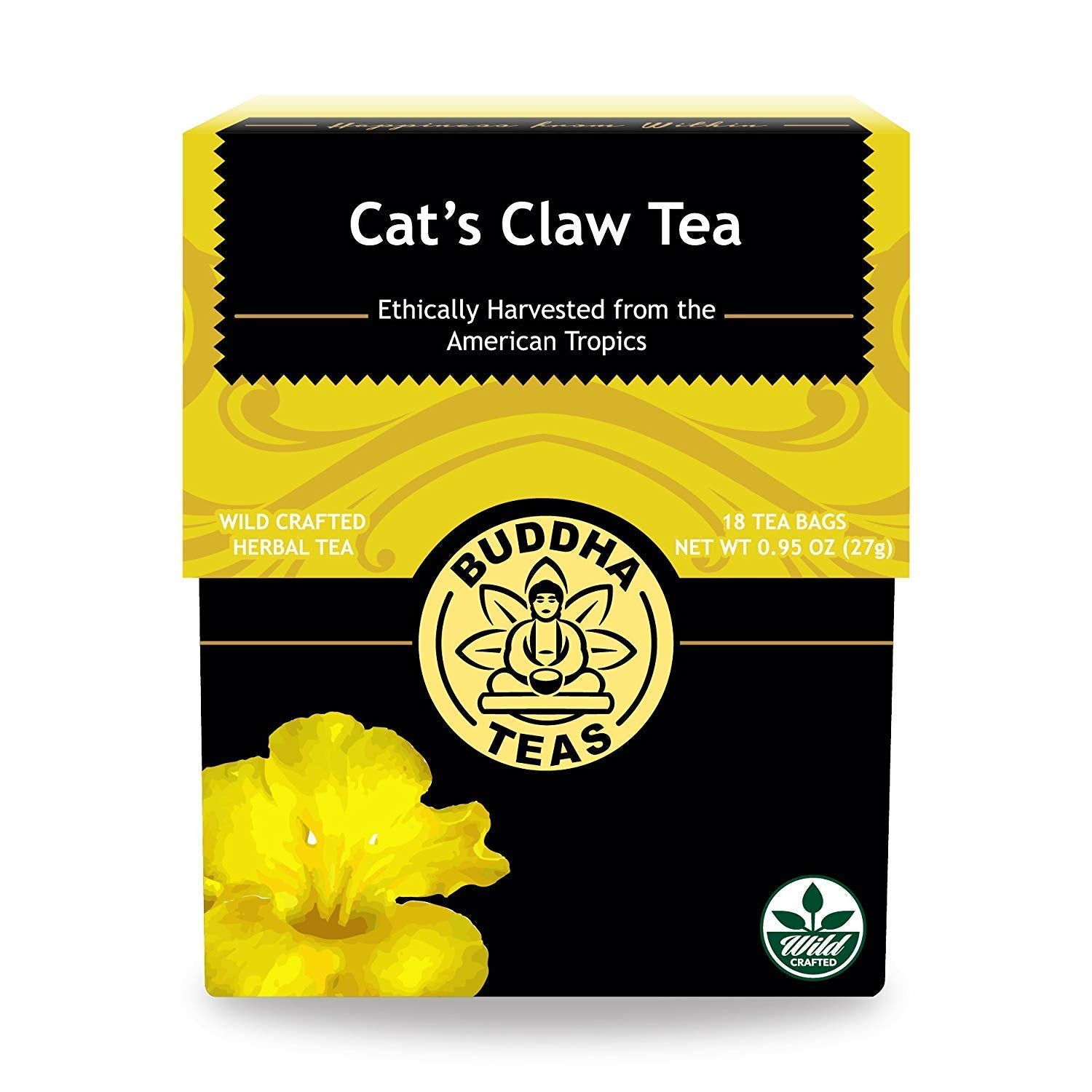 Buddha Teas Cat'S Claw Tea - Ou Kosher, 18 Bleach-Free Tea Bags