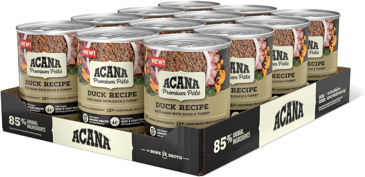 Acana Premium Pate™ Wet Dog Food, Duck Recipe, 12.8Oz Can (Case Of 12)