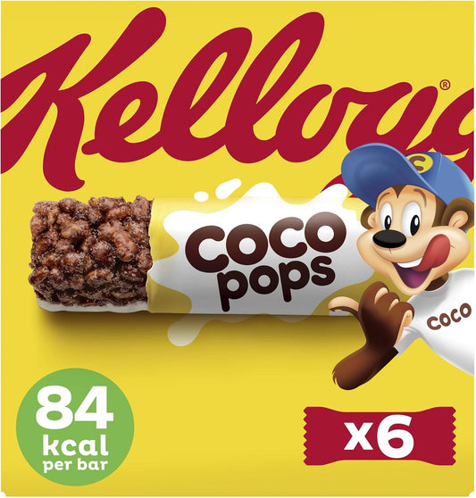 Kellogg'S Coco Pops Cereal And Milk Bars Box, 6 X 20G