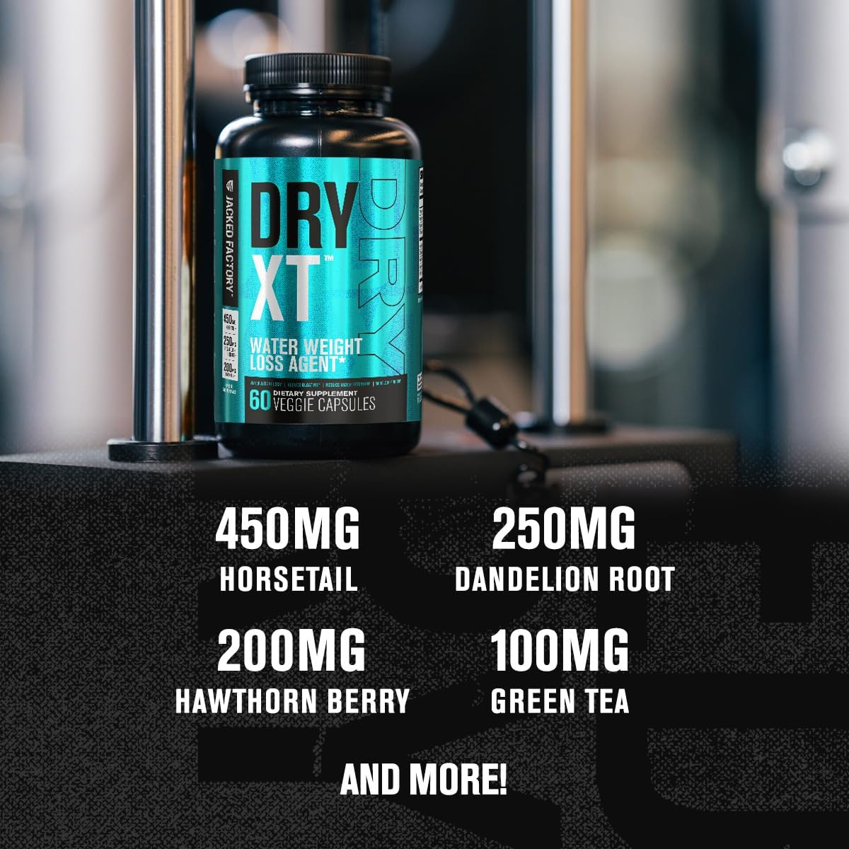 Jacked Factory Dry-XT Water Weight Loss Diuretic Pills - Natural Supplement | Reduces Water Retention & Bloating | Dandelion Root Extract, Potassium, 7 More Powerful Ingredients - 60 Veggie Capsules : Health & Household