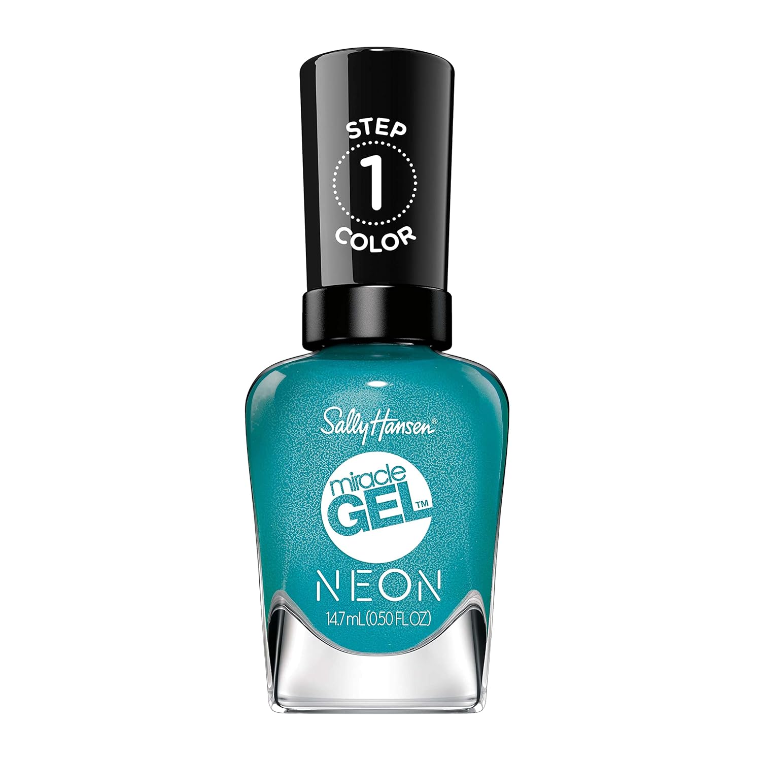 Sally Hansen Miracle Gel™, Neons Sea-Riously Cool, Long Lasting, Gel-Like Formula, No Uv Lamp Needed, Blue Nail Polish