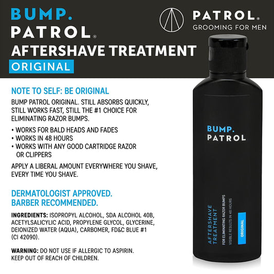 Bump Patrol Original Formula After Shave Serum And Razor Bump Treatment - Effective Razor Burn Remedy, Ingrown Hair Solution For Men And Women - Barbershop Serum, 12 Oz